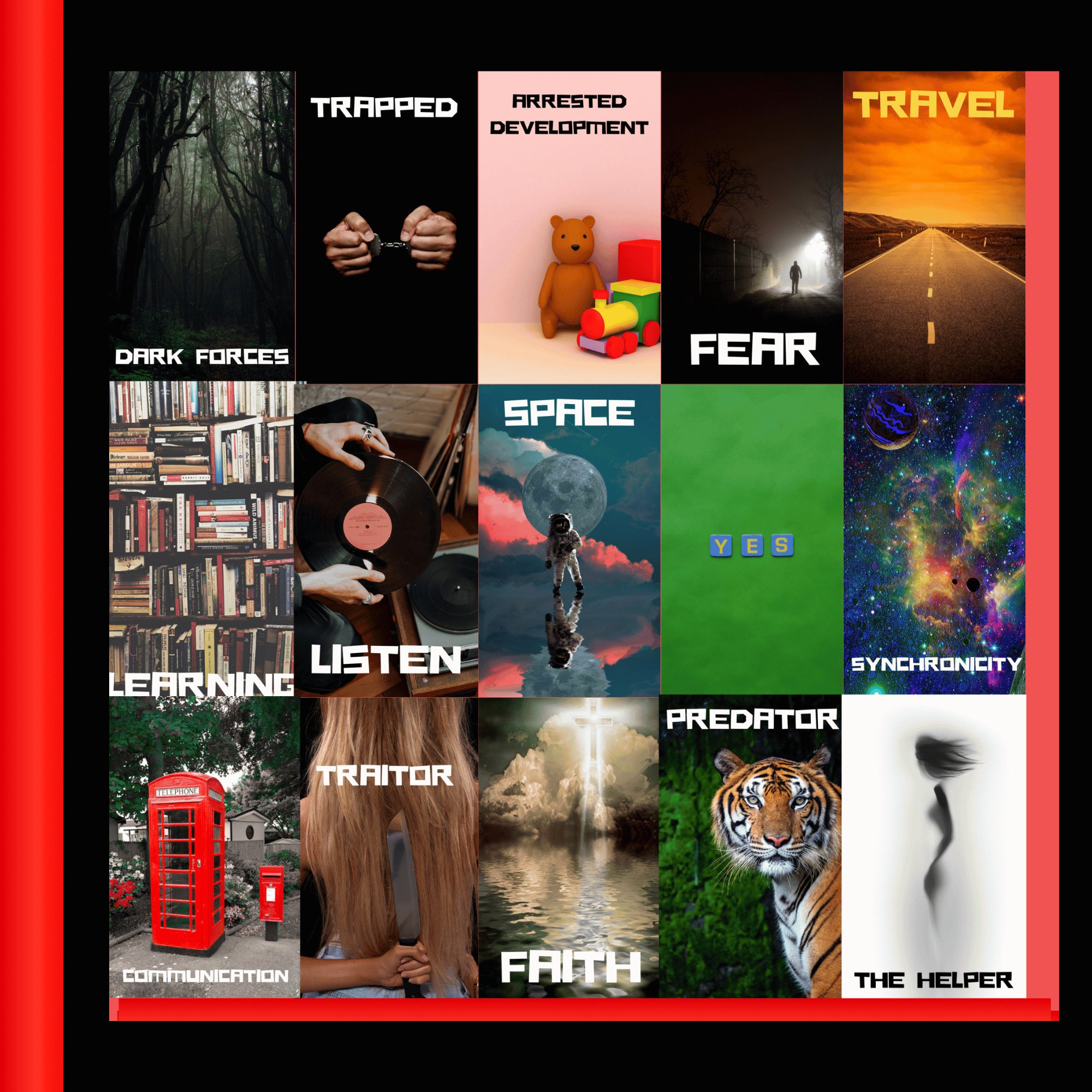 Printable True Crime Oracle Cards, Tarot Deck, Divination, Digital ...