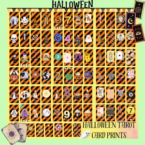 Halloween Tarot Cards, PNG Prints, Tarot Designs, Printable Cards, Digital Download