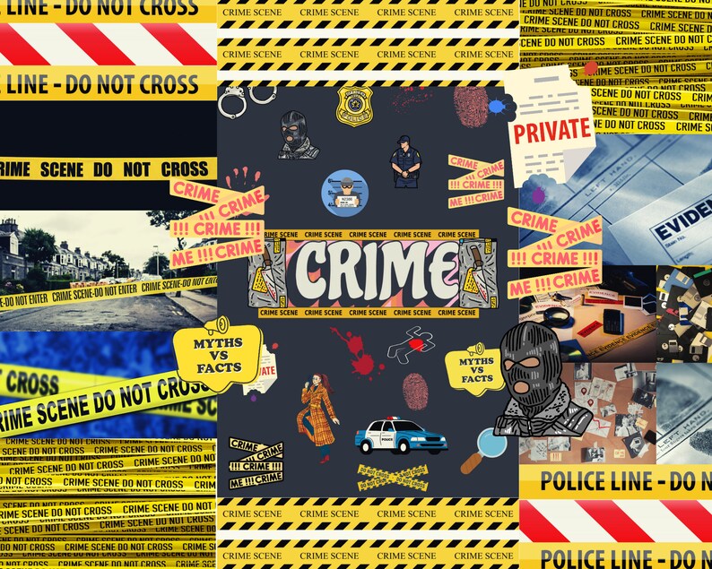 Printable Crime Scene Paper Police Tape Journal Papers True Etsy UK