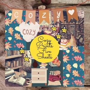 Cozy Background Prints, Journal Pages, Cosy Corner, Digital Paper