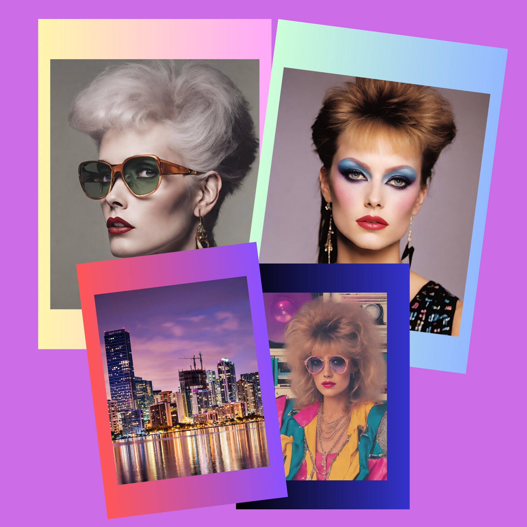 1980s Junk Journal Kit, 80s Prints, Retro, Collage, Scrapbooking