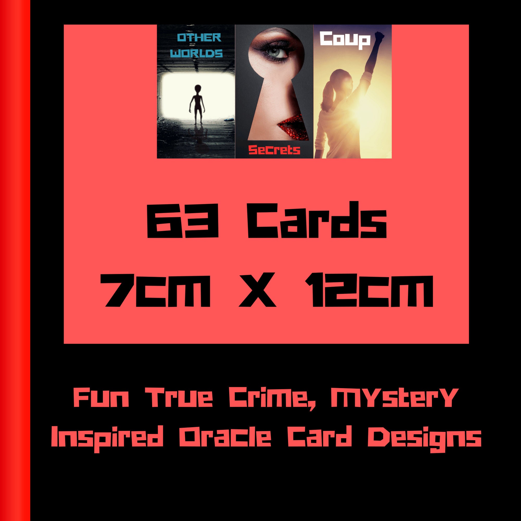 Printable True Crime Oracle Cards, Tarot Deck, Divination, Digital ...