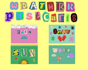 Digital Weather Postcard Designs