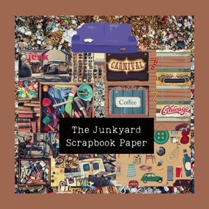 Junkyard Prints, Scrap Yard Paper, Digital Prints, Junk Journal