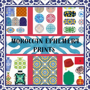 Journal marocain éphémère, impressions PNG, coupes difficiles, scrapbooking, impressions numériques
