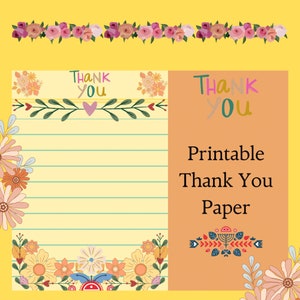 Carta de agradecimiento imprimible, impresión PNG, papel digital