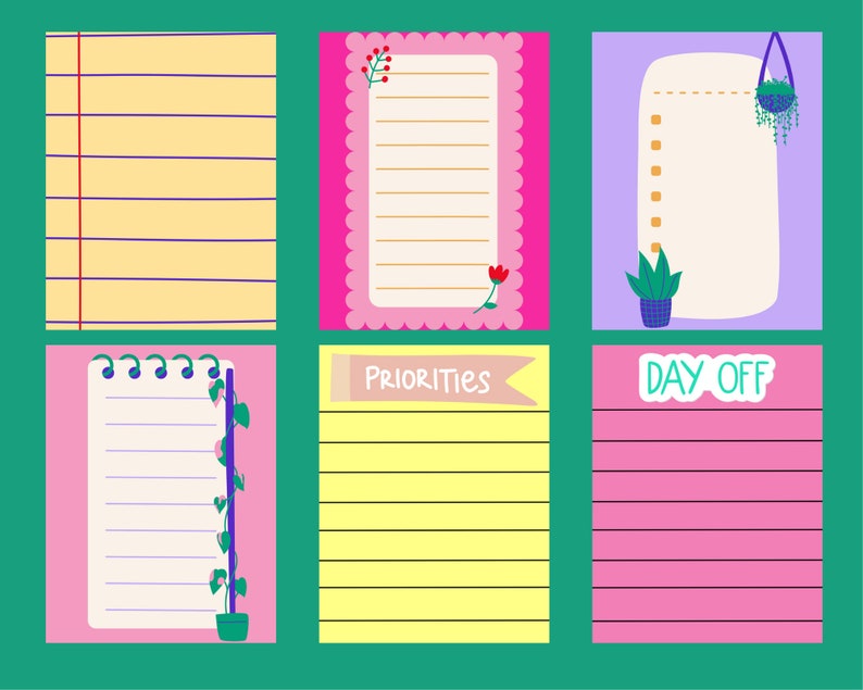 Printable Cute Journal Pages, Digital Journal Paper, DIY Journal, Funky ...