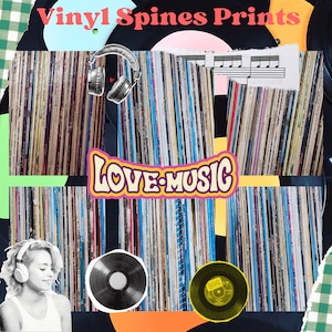 Vinylrug op afdrukken, Digitaal papier, Vinylachtergronden, Doe-het-zelf, Platencollagebladen