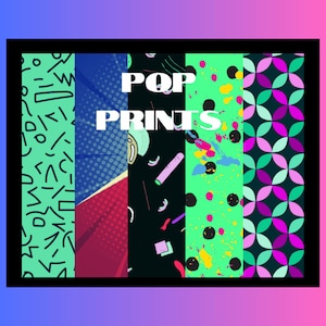 Feuilles imprimables sur le thème pop des années 80, Arrière-plans, motifs des années 80, Scrapbooking, Papier numérique, créations artisanales, PNG des années 80