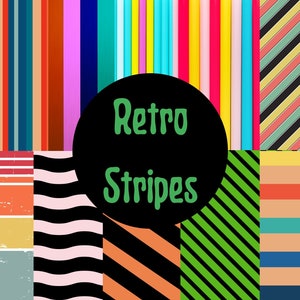 Retro strepenafdrukken, digitaal papier, patronen, achtergronden, png, knutselwerk