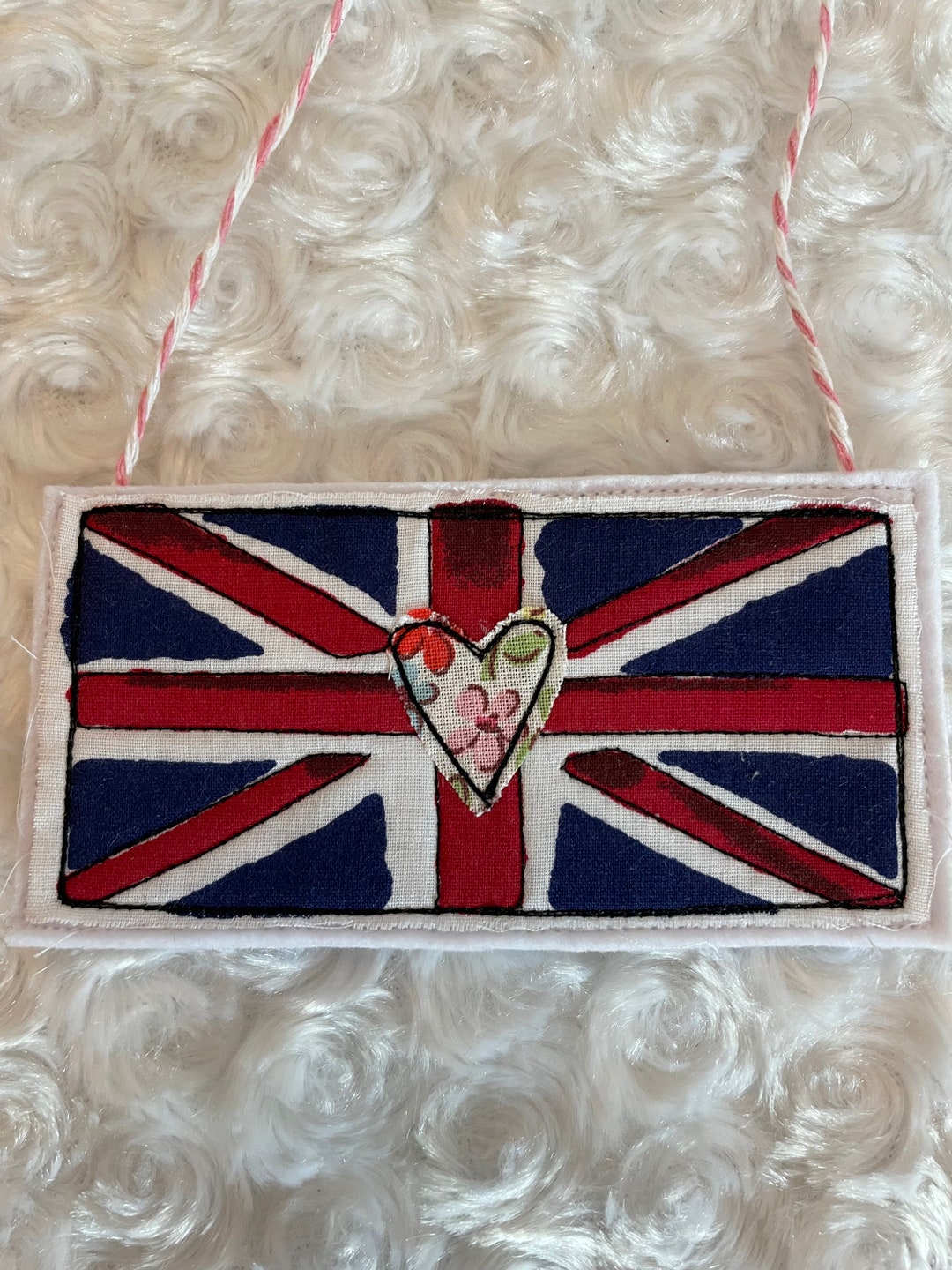 Union Jack Flag Hanging Decoration With Cath Kidston Heart - Etsy UK