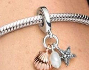 Zoetwater Gekweekte Parel Zeester en Schelp Bedel voor Pandora Armbanden 925 Sterling zilver