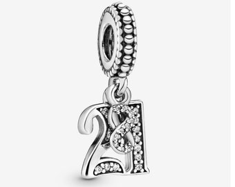 Pandora Celebration Birthday Anniversary Charm 21st