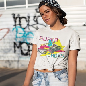 Supercross/Old Supercross/Retro Supercross/70's Supercross/Vintage Supercross/Unisex Jersey Short Sleeve Tee
