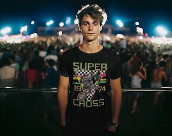 Neon Supercross/Retro Supercross/Vintage Supercross Unisex Jersey Short Sleeve Tee