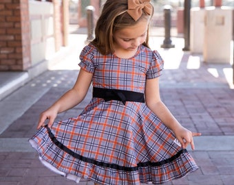 Black Plaid Twirl Dress