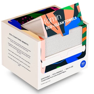 Eco-Clean Disposable Face Towels - Ultra-Soft Face Towel For Washing Face & Makeup Removal, Certified Vegan and Cruelty-Free Face Towel