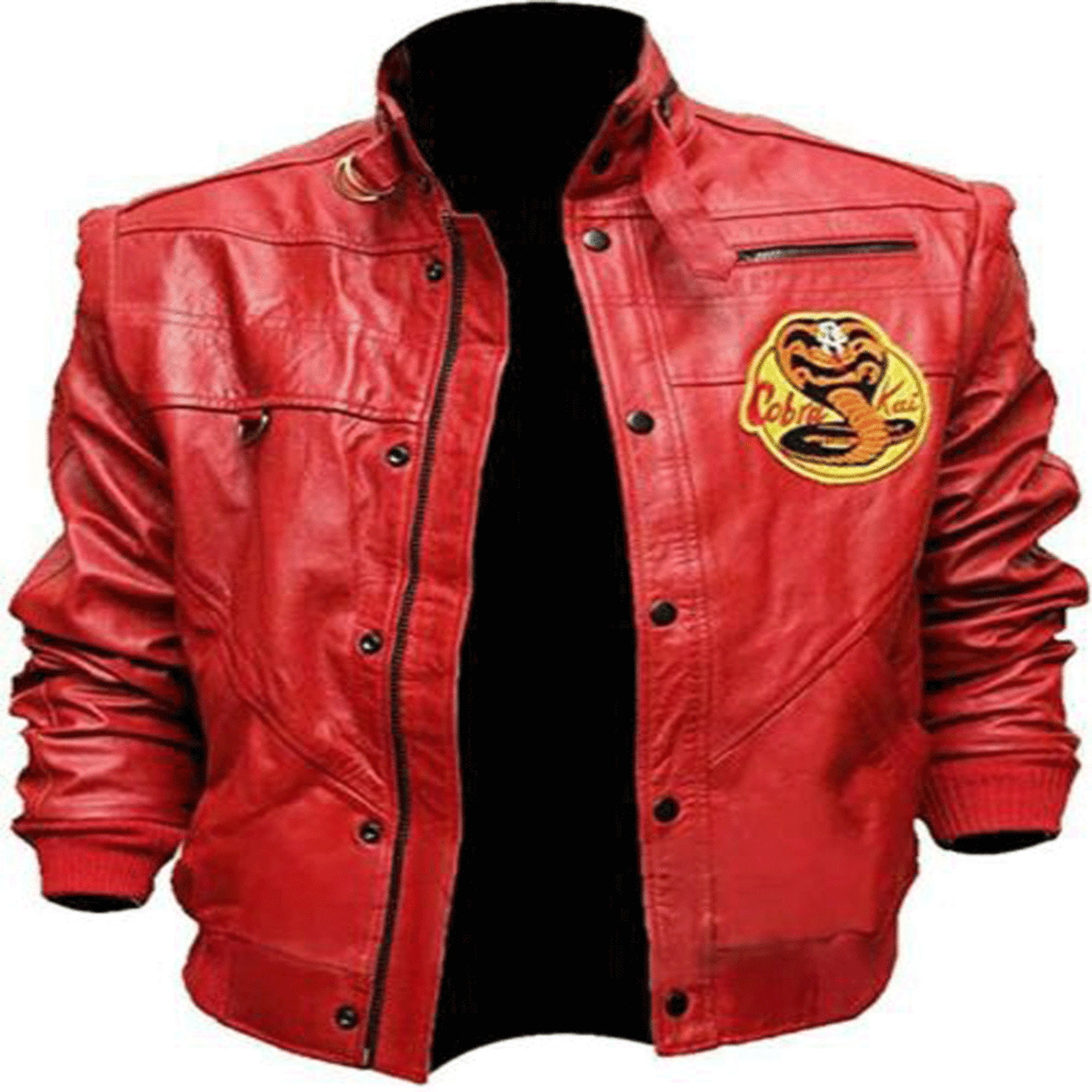 Handmade The Karate Kid Johnny Lawrence Cobra Kai Red Faux Leather