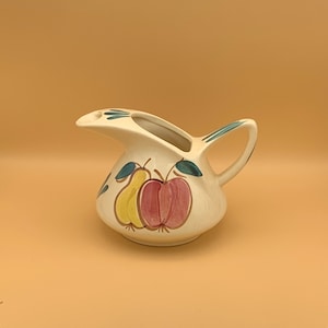 Purinton Pottery VINTAGE Pitcher with Apples & Pears