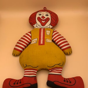 Ronald McDonald VINTAGE Cloth Clown Doll