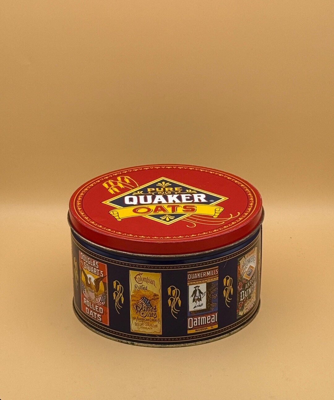 Quaker Rounds Round 1983 Quaker Oats VINTAGE Metal Cookie Tin - Etsy