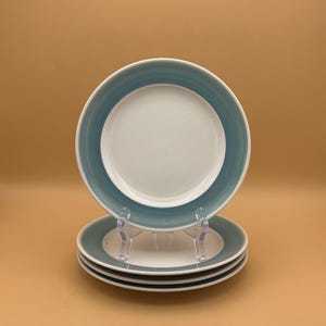 Set of Four VINTAGE Mayer China Teal Fade 7.5&quot; Restaurant Ware Plates
