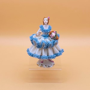 Keilhauer Germany VINTAGE Dresden Lace Porcelain Figurine