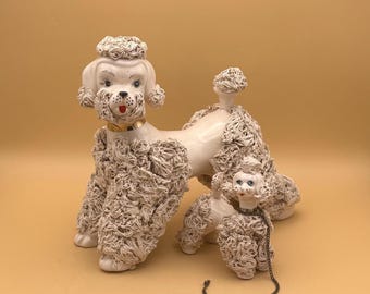 Made in Japan Spaghetti Ware Poodles, Set of 3 Poodles, 1950s