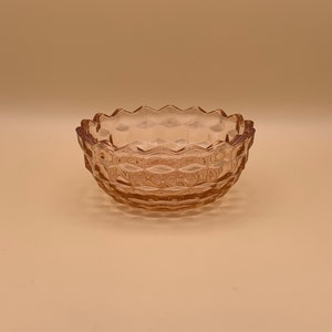 Jeannette Glass Windsor Diamond VINTAGE Pink Bowl