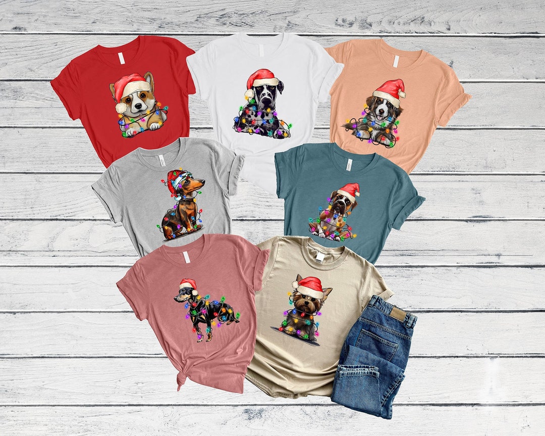 Christmas Shirt, Custom Christmas Dog Shirts, Christmas Lights Dog