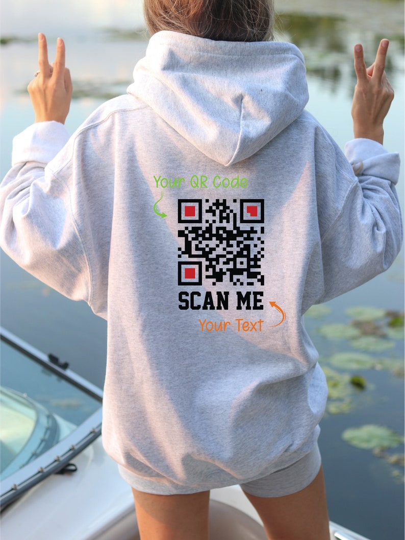 Custom QR Code Hoodie Personalized QR Code Hoodie Your Own Etsy custom-qr-code-hoodie-personalized-qr-code-hoodie-your-own-etsy