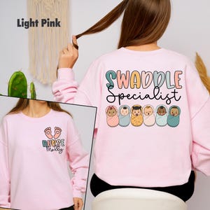 Personalized Swaddle Specialist Tee Shirt, Labor And Delivery L&B TShirt, Nicu Nurse Idea Gifts, Sweatshirt, Mother Baby, Neonatal Icu Nurse