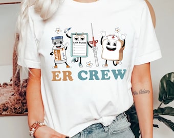 ER Nurse Shirt, Er Nurse Crew Shirt,Funny ER Ed Nurse Tech Shirt,Emergency Room Rn Tshirt,ER Squad Goal Emergency Department Gift Squad Crew