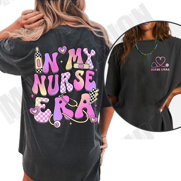 Retro Nurses Shirt, In My Nurse Era Shirt Groovy Nurse Shirt, Registered Nurse Tee,Nurse Gift, Nursing Tshirt, NICU ICU Peds Cna healthcare