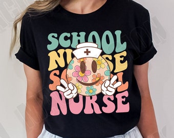 School Nurse Shirt, Smile School Nurse Shirt, Elementary School Nurse Sweatshirt,Nurse Appreciation Gifts,Back to School Last Day of school