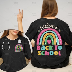 Rainbow School Nurse Shirt, Welcome Back To School, 1st Day School, Nurse Appreciation Gift, Nurse Shirt, Future Nurse Shirt, Nurse gift
