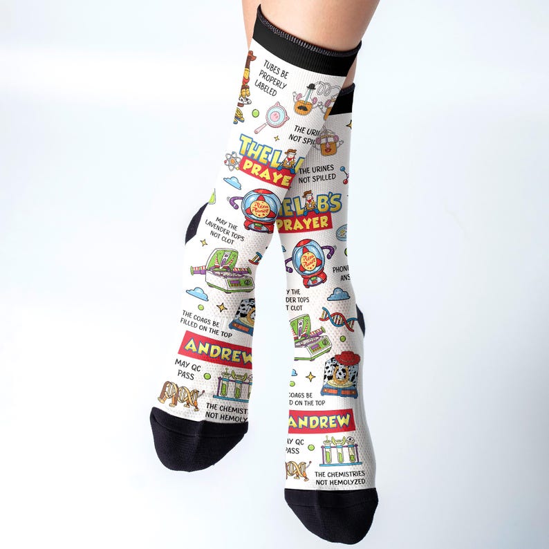 Lab Week Socks Lab Week 2026 Socks Lab Story the Lab's Prayer Medical Laboratory Gift ...