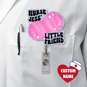 Personalized Peanut Ball Badge Reel, Labor and Delivery L&D Nurse ID Holder, RN Badge Clip Gift for Midwife, Birth Nurse Maternity, OB Nurse