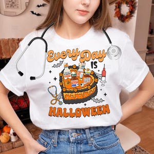 Halloween Nurse Shirt, Halloween Icu Nurse Shirt, Every Day Is Halloween Nurse Tech Tee Emergency Room Rn sweater, Emergency Department Gift
