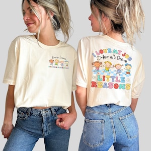 Personalized School Nurse Shirts, I Love my Job For All Little Reasons, PreK Elementary School Nurse Appreciation Gift,Custom Back To School