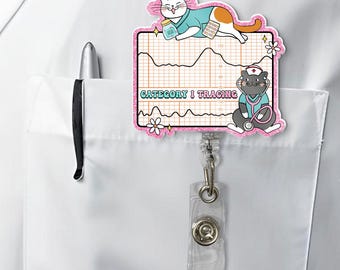 Carrete de credencial de categoría I, porta credencial para trabajo de parto y parto (L&D), regalo de vida para enfermera obstetra, carrete de credencial de partera, idea de regalo para doula, carrete de credencial de obstetra y ginecóloga para ella