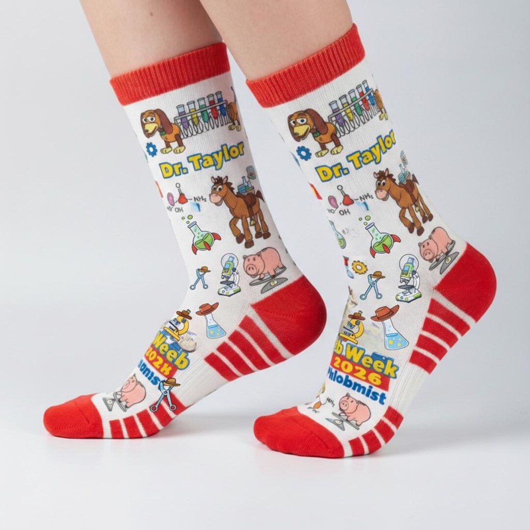 Lab Week Socks Custom Lab Week Socks With Name, Personalized Phlebotomist Gift, Funny ...