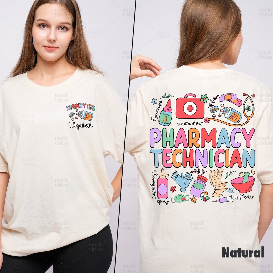 Custom Name Pharmacy Shirt, Pharmacy Tech Shirt for Pharmacist ...
