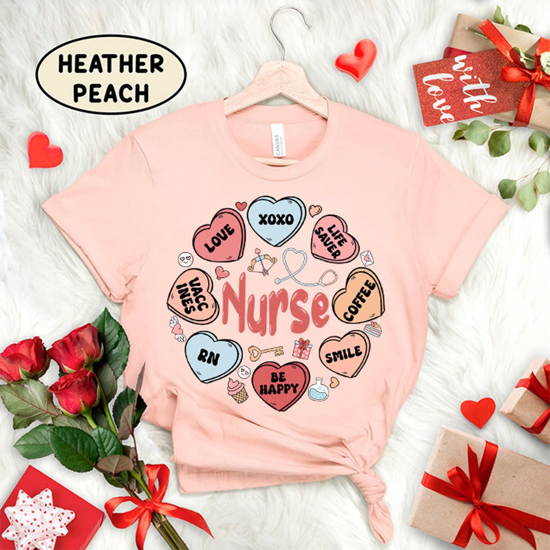 Valentine’s Day Nurse Shirts, Nurse Conversation Hearts, Valentines Day