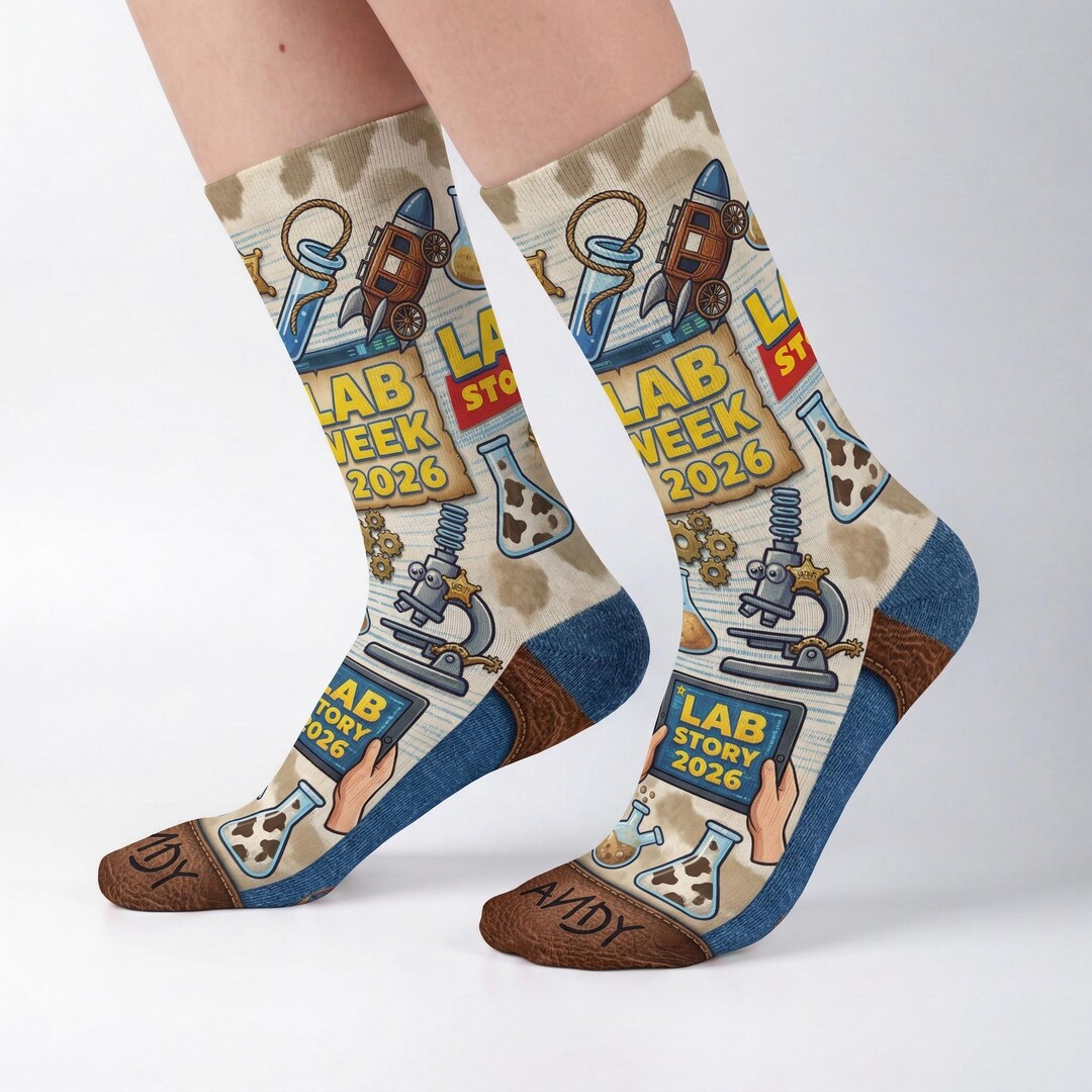 Science Lab Socks Funny Lab Week 2026 Socks, Lab Story Parody Custom Crew Socks, Gift for ...