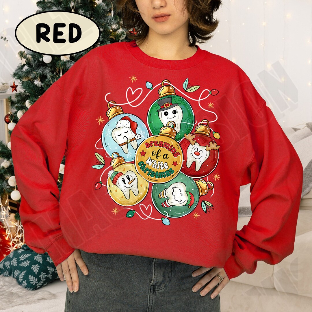 Dental Christmas Sweatshirt, Xmas Dental Crew Sweatshirt, Sweater for