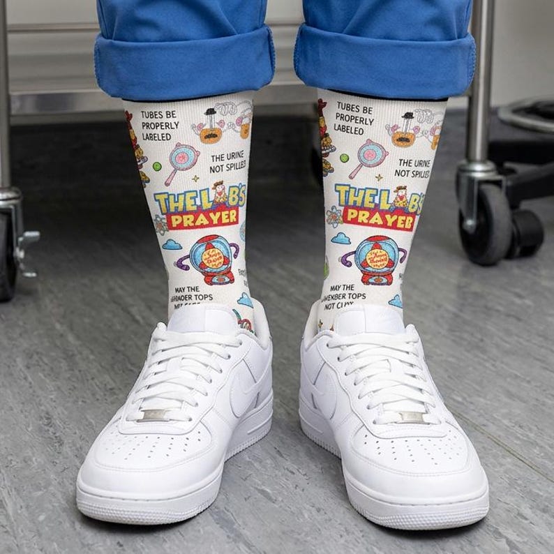 Lab Week Socks Lab Week 2026 Socks Lab Story the Lab's Prayer Medical Laboratory Gift ...