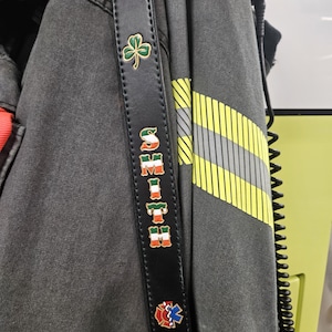 Custom Leather Firefighter Radio Strap