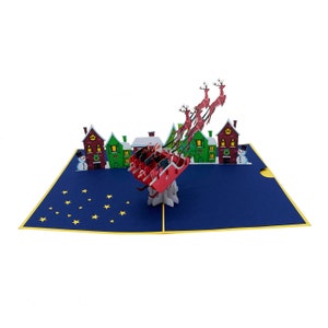 Carte de vœux pop-up 3D du Père Noël, cartes 3D, carte de Noël, cartes de vœux, carte cadeau de joyeux anniversaire, carte faite à la main, artisanat en papier,