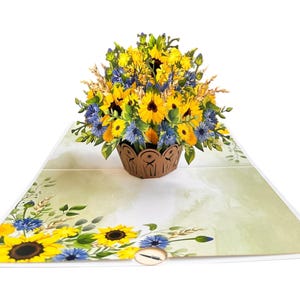 Sunflower Pop Up Card: 3D Floral Greeting Card